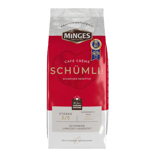 Minges - Café Crème Schümli 2 Bonen - 1kg Top Merken Winkel